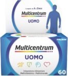 Multicentrum Uomo Integratore Alimentare Multivitaminico Completo, con Vitamina D, B6, C, Contro Stanchezza e Affaticamento, Per Uomini, 60 Compresse