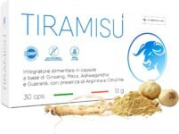 Dr. Corradini Tiramisù Integratore Uomo per Vigore con Maca Peruviana, Arginina, Citrullina, Ashwagandha, Caffeina, Ginseng – Made in Italy, 30 Giorni di Fornitura