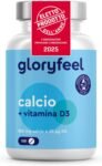 Integratore Calcio e Vitamina D3, 180 Compresse, Eletto PRODOTTO DELL’ANNO 2025, (Scorta per 3 Mesi), Calcio 800 mg e Vitamina D3 25µg, Integratore per il Supporto delle Ossa*, Senza OGM