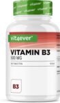 Vitamina B3 (Niacina) – 500 mg – 365 Compresse – Nicotinamide ad alto dosaggio – Senza risciacquo – Senza additivi indesiderati – Vegan