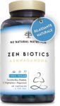Cortisolo Integratore. Ashwagandha + Magnesio + Probiotici +Triptofano + Rodiola e Tè Verde. 60 capsule. Sonno profondo, Benessere generale, Energia, Concentrazione. Vegano. CE. N2 Natural Nutrition