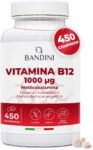Bandini® Vitamina B12 450 Vegan (Scorta +14 Mesi), Metilcobalamina 1000µg, Compresse Vegane al 100%, Vitamine B 12 per il Sistema Immunitario, Vit B Metabolismo energetico, Stanchezza Fisica e Mentale
