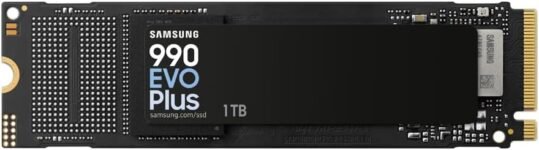 Samsung Memorie MZ-V9S1T0BW 990 EVO Plus SSD Interno da 1TB PCIe Gen 4.0 x4 / 5.0 x2 NVMe 2.0, memoria progettata per professionisti e giocatori occasionali, compatibile con PC