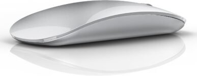 Uiosmuph U30 Mouse Wireless Bluetooth, Ricaricabile Mouse Wireless (BT5.1+ BT5.1+ USB) Silenzioso Mouse Senza Fili per Laptop/MacBook/Android/PC/Mac, Argento