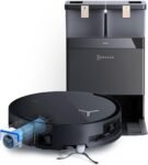 ECOVACS DEEBOT X8 PRO OMNI Robot Aspirapolvere Lavapavimenti, 18000Pa, Tecnologia di Lavaggio Automatico Istantaneo OZMO ROLLER, Pulizia con acqua calda 40-75°C, Soluzione Detergente Automatica, Nero