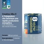NET Integratori Farmacia CREATINA ALKA 8-200g Gusto Arancia – Creatina Monoidrata Micronizzata Clonapure – Pre-Post Workout per Rapida Produzione Energetica e Crescita Muscolare