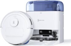 ECOVACS DEEBOT MINI Robot Aspirapolvere Lavapavimenti, 9000Pa, ZeroTangle 2.0, TrueMapping 2.0, Asciugatura ad Aria Calda 45°C, Svuotamento Automatico, Lavaggio Profondo Intelligente, Blu