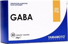 YAMAMOTO Research, Gaba 30 Capsule, Integratore Alimentare a Base di Gaba per Stress Mentale e Fisico, Favorisce Sonno e Rilassamento, Senza Glutine e Senza Lattosio