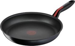 Lagostina Linea Rossa, Padella Antiaderente Ø 28 cm, Induzione, Gas e Forno Antigraffio, Indicatore Cottura Thermosignal, Fondo in Acciaio Inox e Alluminio, Manico in Silicone Antiscivolo
