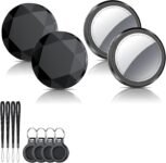 Air Tracker Tag 4 pezzi, Bluetooth Trova Oggetti Compatibile con Apple Dov’è (solo iOS), Smart Tracker Localizzatore per Bagagli/Borse/Portafogli/Zaini, Chiavi Tag Tracking, Batteria Sostituibile Nero