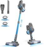 Aspirapolvere Senza Fili,Scopa Elettrica Senza Fili ultraleggero 6 in 1, 50 minuti di autonomia, Anti-Avvolgimento, Aspirapolvere potente per Pavimenti/Tappeti/Peli Animali