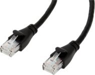 Amazon Basics Cavo patch Ethernet CAT6, con connettori RJ45, LAN, Gigabit, ideale per reti domestiche e aziendali, 0.91 m (confezione da 1), Nero