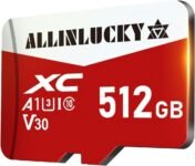 ALLINLUCKY Scheda di Memoria Micro SD da 512 GB Scheda SD Waterproof Memory Card SD with Smartphone, Camera, Tablet, Drone, Smart TV