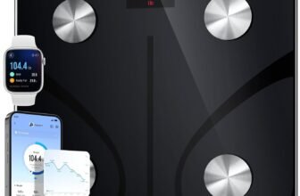 RENPHO Bilancia Pesapersone Digitale, Bilancia Impedenziometrica in Vetro Temperato, Fino a 180 kg, Bilancia Smart Dotata di 13 Misurazioni (BMI/Grasso corporeo/BMR/Muscoli), 28 cm, Elis 1