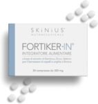 Skinius FORTIKER.IN Integratore Alimentare a base di Estratto di Bamboo, Zinco, Selenio per il Benessere di Capelli e Unghie e Biotina – Senza Glutine e Naturalmente Privo di Lattosio – 30 compresse