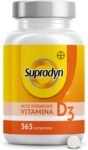 Supradyn Vitamina D 2000 UI (50mcg) – 365 Compresse di Vitamina D3 Alto Dosaggio (Scorta per 1 anno) – Ossa, Denti, Muscoli, Sistema Immunitario – Vit D – Integratore Vegetariano