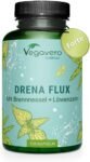 Vegavero DRENANTE Forte | con Pilosella, Tarassaco, Orthosiphon, Ortica e Betulla | 4 Mesi di Fornitura | Diuretico per Ritenzione Idrica Gambe | Natural Detox | Vegan
