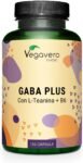 GABA 1000 mg | con L-Teanina e Vitamina B6 | Prodotto e Testato in Germania | per Stress e Ansia | Integratore per Rilassamento Fisico e Mentale | Vegavero®
