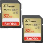 SanDisk Schede SDHC Extreme da 32 GB (confezione da 2) + RescuePRO Deluxe, fino a 100 MB/s, UHS-I, Classe 10, U3, V30