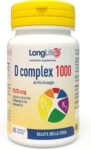 LongLife® D complex 1000 | Integratore vitamina D3 e vitamina K2 naturale | Alto dosaggio | Benessere ossa e articolazioni | Difese immunitarie | Fino a 2 mesi di trattamento | Senza glutine e kosher