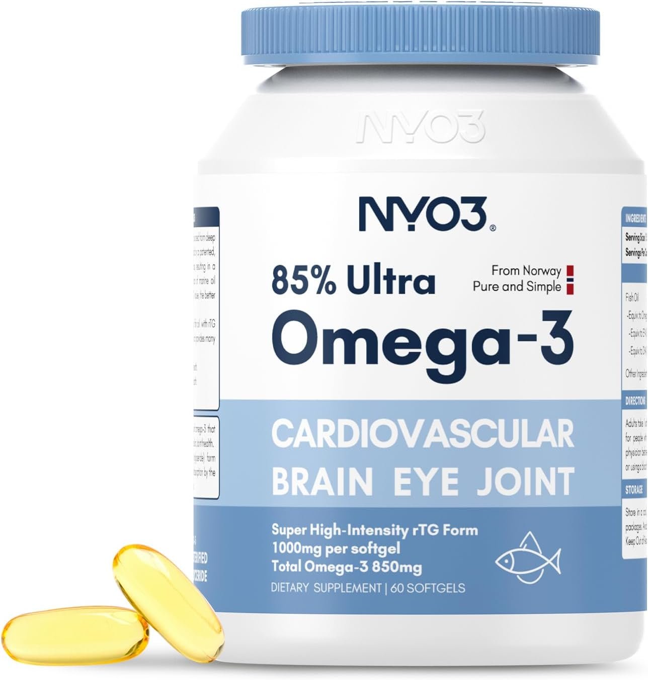 Bandini® Omega 3 Olio di Pesce 2000mg | 366 Capsule Molli (6 mesi) ad Alto Dosaggio – 600mg Acidi Grassi Essenziali EPA e DHA in forma di trigliceridi bioattivi | Omega-3 Softgels – Senza retrogusto