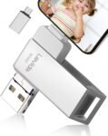 Chiavetta USB 256gb per Phone,Levida Pen Drive Penna USB 3.0 Pendrive 4 in 1 Photostick Chiave USB Type C con iOS,Android,Tipo C Porta/Smartphone, Computer, Laptop, PC,Argento