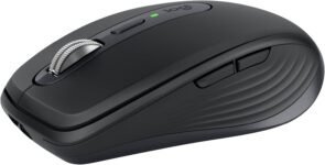 Logitech MX Anywhere 3S, Mouse Wireless Compatto, Scorrimento Veloce, Tracciamento 8K DPI, Clic Silenzioso, Pulsanti Programmabili, USB C, Bluetooth, PC Windows, Linux, Chrome, Mac – Grafite