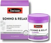 SWISSE Ultiboost Sonno & Relax- Pastiglie per Dormire con Valeriana Liquirizia e Luppolo per Favorire Rilassamento, Integratori con Magnesio per Supporto a Sistema Nervoso, 50 Compresse, Made in Italy