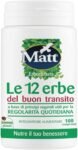 Matt, Le 12 Erbe del Buon Transito, Integratore Alimentare a Base di Principi Vegetali Utili per la Regolarità Quotidiana, Favorisce la Funzione Digestiva, Confezione da 100 Compresse