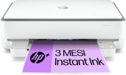 HP Envy 6020e 223N4B, Stampante Multifunzione a Getto d’Inchiostro A4 a Colori, Stampa Fronte e Retro Automatica, 20 ppm, Wi-Fi, HP Smart, 3 Mesi di Inchiostro Instant Ink Inclusi con HP+, Bianca
