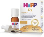 HiPP- HiPP D3, Vitamina D3, Integratore Alimentare, Bambini, in Gocce, Flacone 5 ml, con Pratica Pipetta Contagocce, Senza Glutine, Senza Additivi