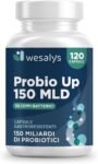 Fermenti Lattici Probiotici 150 Miliardi UFC, 30 Ceppi, 120 Cps Gastroresistenti I Probiotici e Prebiotici per Intestino Adulti con Lactobacillus Gasseri, Rhamnosus, Acidophilus, Probio Up