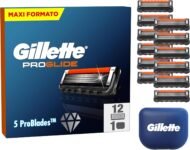 Gillette Proglide 12 Lametta Gillette Proglide Di Ricambio Per Rasoio Barba Manuale Con Doppia Lubrificazione E Lubrificazione EverGlide Una Profondità E Comfort Incredibili, Lama Barba Uomo