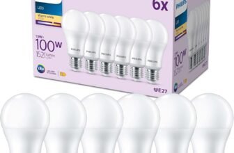 Philips LED Lampadina, Luce Bianca Calda, 100W, E27, 6 Pezzi