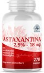 Astaxantina Pura Alto Dosaggio 18mg 270 Capsule – 9 Mesi di Scorta – Integratore Ricco di Carotenoidi Naturali da Alga Haematococcus Pluvialis