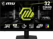 MSI MAG 322UPF Monitor Gaming 32″ UHD – Pannello IPS Rapid (3840 x 2160), 160 Hz / 1ms GtG, 125.7% sRGB, Design senza cornice, DisplayHDR 400 – DP 1.4a, USB Type-C, HDMI