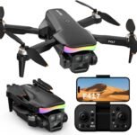 Drone con Telecamera ESC HD 1080P per Bambini e Adulti,LED, Con doppia fotocamera 1080P,motore brushless e funzioni come 3D Flip e FPV,Altitude Hold,Regalo per Ragazzi e Ragazze,borsa a mano,C0
