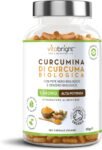 Curcuma Capsule x180, 1440 mg Integratore Curcuma Zenzero Pepe Nero (Curcuma in Polvere), Curcuma Bio, Curcuma e Piperina Plus Zenzero, Curcumina E Piperina, VitaBright Turmeric Curcuma Pura