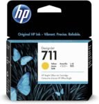 HP 711 CZ132A, Cartuccia Originale HP, Compatibile con Stampanti HP DesignJet T120, T125, T130, T520, T525, T530 e Testina di Stampa DesignJet HP 711, Giallo
