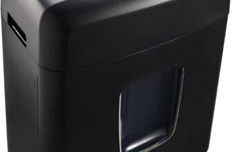 Amazon Basics distruggi documenti da 8 fogli (nuovo modello) a micro Taglio a frammenti microscopici, distrugge anche CD e carte di credito, Nero
