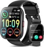 Smartwatch Uomo Donna,1.85″ Orologio Smartwatch Chiamate Bluetooth, 110 Modalità Sportive Fitness Tracker con Contapassi Sonno Cardiofrequenzimetro, IP68 Impermeabile Smart watch per iOS Android, Nero