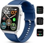 Smartwatch Uomo Donna con Effettua/Risposta Chiamate, 1.85″ Orologio Fitness Smart Watch con Contapassi/Cardiofrequenzimetro/Cronometro, 113 Sportivo, Impermeabil IP68 Fitness Tracker per Android iOS