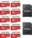 KOOTION 10 Pezzi Scheda Micro SD 16GB Classe 10 Memoria Micro SD 16 Giga MicroSDHC 16G Memory SD Card(A1 e U1) TF Card Alta Velocità Fino a 100 MB/s, per Telefono, Videocamera, Switch, Gopro, Tablet