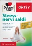 Stress Nervi saldi – Ginkgo biloba e Melissa – 30 Mini compresse – Integratore Memoria con Vitamina B1 + B6 + B12 contro Stress e Stanchezza Mentale – Doppelherz
