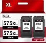 Heroil PG-575 PG-575XL Nero Cartucce d’inchiostro Sostituzione per Canon 575 XL PG 575 PG-575 PG575XL per PIXMA TS3550i TS3551i TS3750i S3751i TS3752i TR4750i TR4751i TR4755i (575XL Nero,2-Pack)