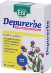 ESI – Depurerbe, Integratore Alimentare a Base di Tarassaco, Cardo Mariano e Vitamina B6, Favorisce la Normale Funzionalità Epatica e Aiuta a Depurare l’Organismo, Senza Glutine e Vegano, 45 Ovalette