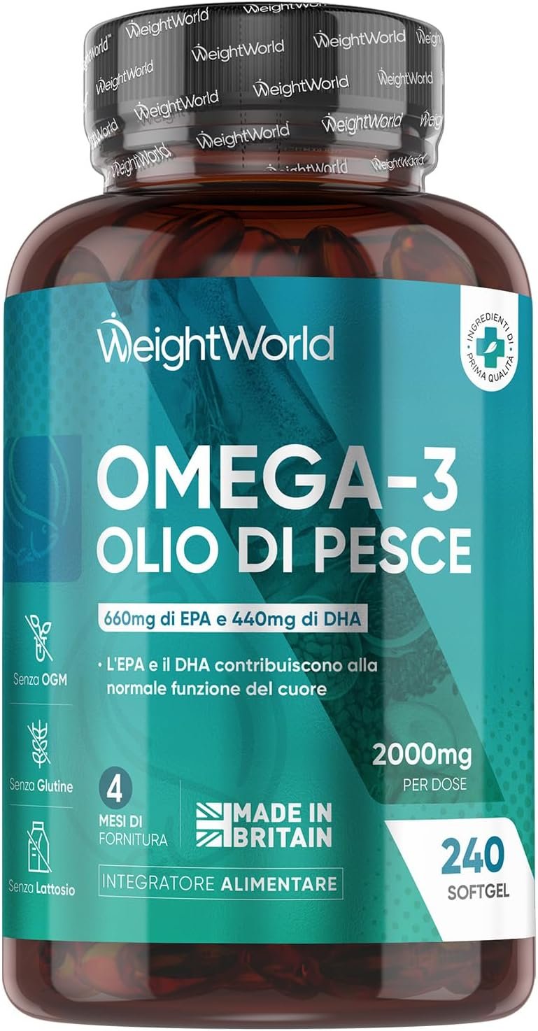 Omega 3 Vegan in 90 Softgel da 2000 mg, DHA, EPA, Omega3 Vegetale da Olio Algale, DHA ed EPA Contribuiscono al Mantenimento di Livelli Normali di Trigliceridi nel Sangue (EFSA), Senza Glutine né OGM
