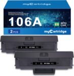 MYCARTRIDGE Toner hp 106A Sostituzione per toner 106A per toner hp laser mfp 137fnw Compatibili per HP Laser 107a 107w 107r per MFP 137fnw 137fwg 135w 135a 135r 135wg (2 Nero, con Chip)