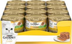 GOURMET GOLD Cibo umido per gatti adulti Patè con Verdure, Pollo, Carote e Zucchine, 24 lattine da 85g