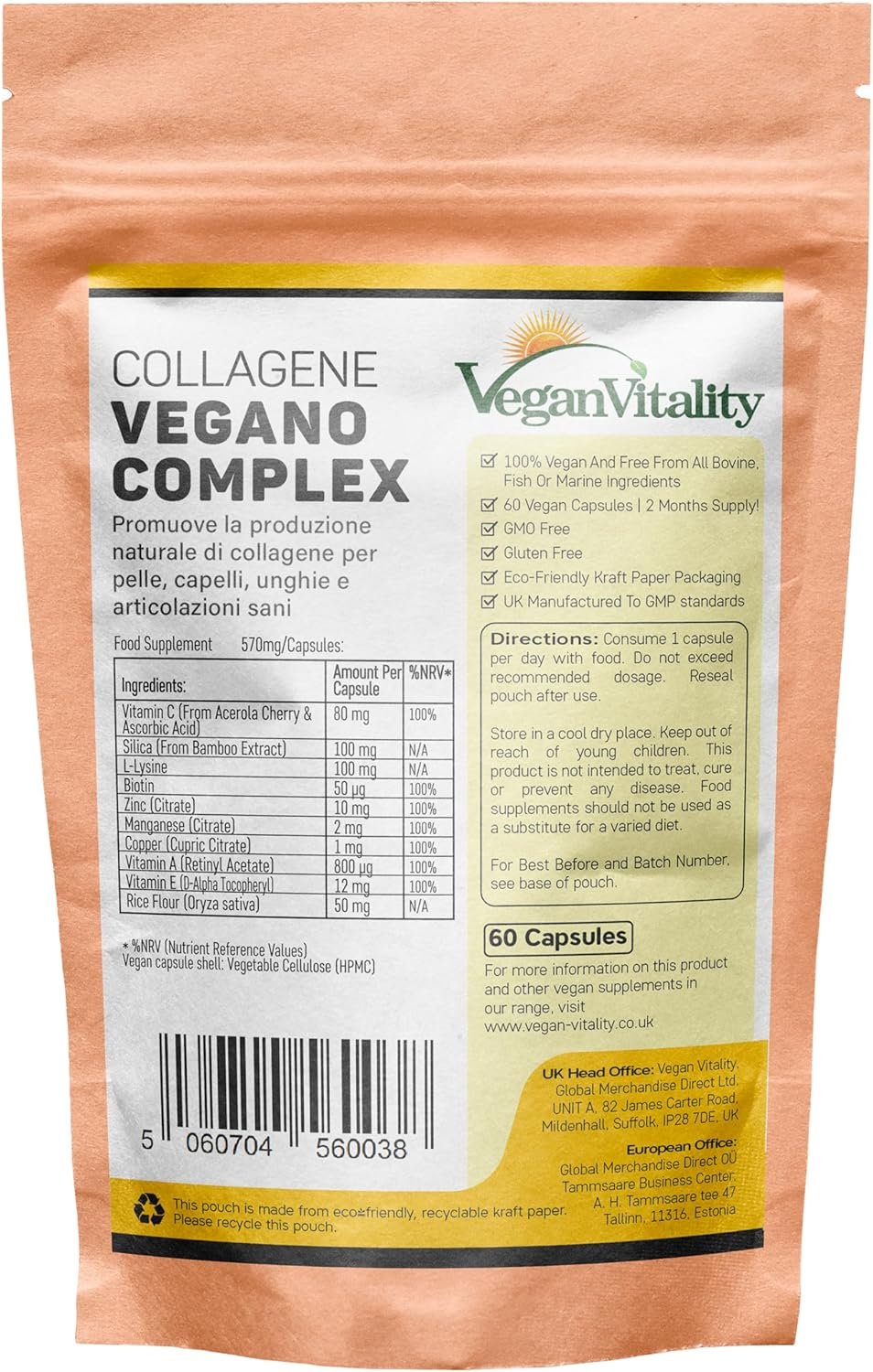 Magnesio Citrato e Vitamine D3, B6 (P5P), B9 (folato 5-MTHF), B12 (metilcobalamina). Stanchezza, Affaticamento, Funzione Muscolare, Articolazioni e Omocisteina. 120 capsule – MAG-FUSION